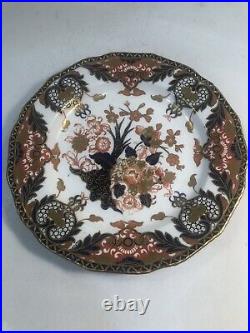Set Of 4 Royal Crown Derby Kings Pattern 9 Plates 1896 Heavily Gilded