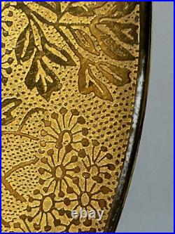 Set Of 5 Superior China Bavaria 9 3/4 22 Carat Gold Floral Dinner Plates (Read)