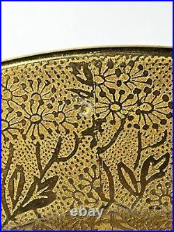 Set Of 5 Superior China Bavaria 9 3/4 22 Carat Gold Floral Dinner Plates (Read)