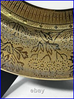 Set Of 5 Superior China Bavaria 9 3/4 22 Carat Gold Floral Dinner Plates (Read)