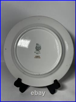 Set Of 5 Superior China Bavaria 9 3/4 22 Carat Gold Floral Dinner Plates (Read)