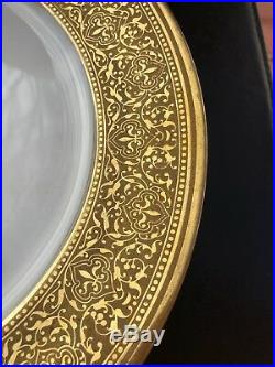 Set Of 6 Vintage Theodore Haviland Limoges Gold Encrusted Dinner Plate D 11