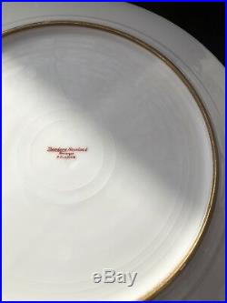 Set Of 6 Vintage Theodore Haviland Limoges Gold Encrusted Dinner Plate D 11
