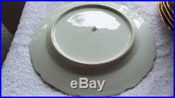 Set of 10 Bohemia for R. H. Macy & Co. Cream & Gold Dinner Plates 11 MINT