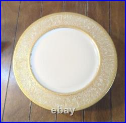 Set of 10 Heinrich & Co Bavaria Gold Encrusted Dinner Plates