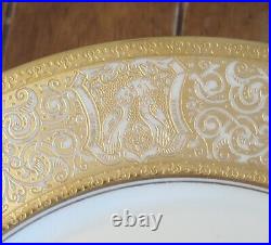 Set of 10 Heinrich & Co Bavaria Gold Encrusted Dinner Plates