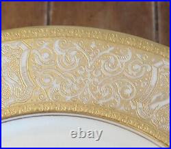 Set of 10 Heinrich & Co Bavaria Gold Encrusted Dinner Plates