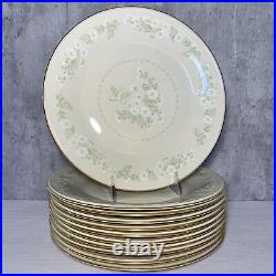 Set of 11 Lenox China L162 Special Gilded Daisy Butterfly Dinner Plates 10.75