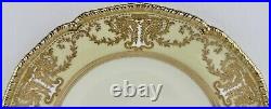 Set of 12 19th-Century Derby Gilded Yellow Dinner Plates