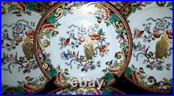 Set of 12 Chinoiserie Heavily Gilded Antique Plates by George Jones Circa 1873