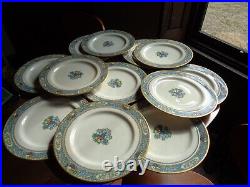 Set of 12 LENOX AUTUMN Fine China Dinner Plates Vintage Gold Backstamp 10.5