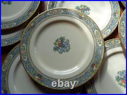 Set of 12 LENOX AUTUMN Fine China Dinner Plates Vintage Gold Backstamp 10.5