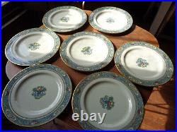 Set of 12 LENOX AUTUMN Fine China Dinner Plates Vintage Gold Backstamp 10.5