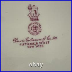 Set of 12 Royal Doulton Gold Encrusted Cream & White 10.5 Dinner Plates c1910 Set of 12 Royal Doulton Gold Encrusted Cream & White 10.5 Dinner Plates c1910