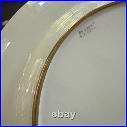 Set of 12 Royal Doulton Gold Encrusted Cream & White 10.5 Dinner Plates c1910 Set of 12 Royal Doulton Gold Encrusted Cream & White 10.5 Dinner Plates c1910
