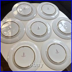 Set of 12 Royal Doulton Gold Encrusted Cream & White 10.5 Dinner Plates c1910 Set of 12 Royal Doulton Gold Encrusted Cream & White 10.5 Dinner Plates c1910