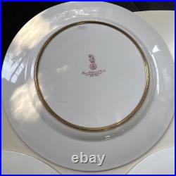 Set of 12 Royal Doulton Gold Encrusted Cream & White 10.5 Dinner Plates c1910 Set of 12 Royal Doulton Gold Encrusted Cream & White 10.5 Dinner Plates c1910