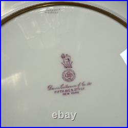 Set of 12 Royal Doulton Gold Encrusted Cream & White 10.5 Dinner Plates c1910 Set of 12 Royal Doulton Gold Encrusted Cream & White 10.5 Dinner Plates c1910