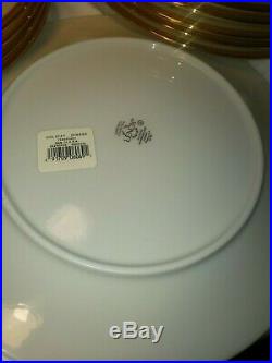 Set of 12 new with tag Lenox Holiday Gold Holly Christmas Dinner Plates China