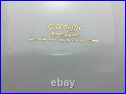 Set of 14 Royal Gallery Gold Buffet Serving Plates 7 Large Dinner Plates 10.1/