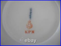 Set of 15 Antq 19c KPM Berlin Porcelain Dinner Plates Gold Gilt Mono Handpaint