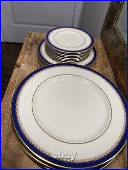 Set of 21 Lenox Presidential Jefferson Dinner Bread Salad Plates Gold Plated