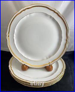 Set of 4 Ceralene Raynaud Limoges MARIE ANTOINETTE Gold Dinner Plates