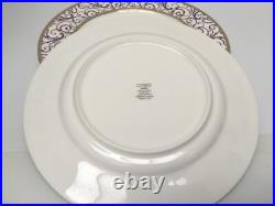 Set of 4 Ciroa Veluto Purple and Gold Dinner Plates 11 1/8