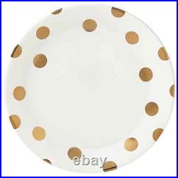 Set of 4 Lenox Kate Spade Dinner Plates Gold Deco Dot 10.5 New with tags