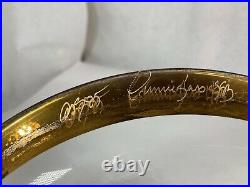 Set of 4 Roman Antique Service/Dinner Plate Annieglass 24K Gold 10 Signed 1985