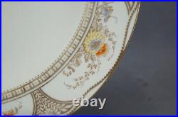 Set of 4 Wedgwood X2404 Hand Colored Floral & Gold 10 Inch Plates C. 1878-1891