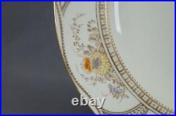 Set of 4 Wedgwood X2404 Hand Colored Floral & Gold 10 Inch Plates C. 1878-1891