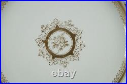 Set of 4 Wedgwood X2830 Pattern Gold Floral 10 1/4 Inch Plate Circa 1900