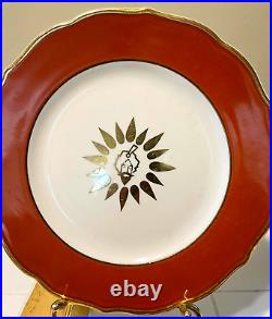 Set of 5 Collectible Vintage Dinner Plates SYRACUSE CHINA Man head gold Pattern