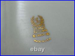 Set of 5 Lenox Fine China AUTUMN Gold Mark Dinner Plates