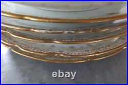 Set of 6- Antique G. D. A Limoges France gold gilt plate 8