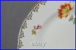 Set of 6 Fraureuth Dresden Style Floral & Gold 10 1/2 Inch 22536 Dinner Plates