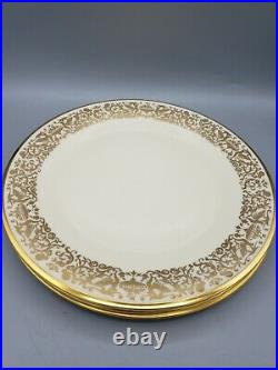 Set of 6 Lenox TUSCANY PATTERN Dinner Plates MADE IN USA Gold Ornate