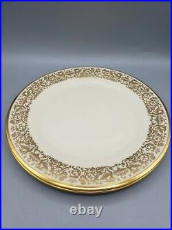 Set of 6 Lenox TUSCANY PATTERN Dinner Plates MADE IN USA Gold Ornate