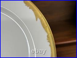 Set of (6) Pickard Gold Decorated & Monogrammed Haviland Limoges Dinner Plates