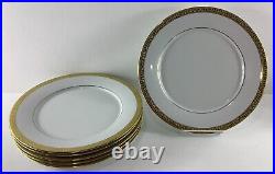 Set of 6 Royal Gallery Gold Buffet Dinner Plates (10.75 D) 1991 Sri Lanka #2