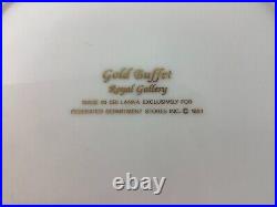 Set of 6 Royal Gallery Gold Buffet Dinner Plates (10.75 D) 1991 Sri Lanka #2