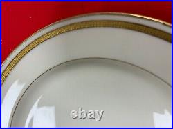 Set of 8 PCS. Lenox Dinner Plates- Ivory Porcelain Gold Rim-7 T53