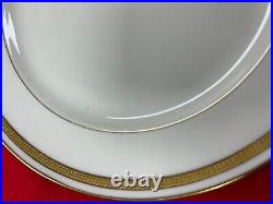 Set of 8 PCS. Lenox Dinner Plates- Ivory Porcelain Gold Rim-7 T53