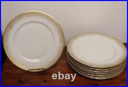 Set of 8 Rosenthal Bavaria Germany Dinner Plates Gold Stardust 10¼