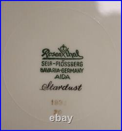 Set of 8 Rosenthal Bavaria Germany Dinner Plates Gold Stardust 10¼