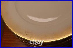 Set of 8 Rosenthal Bavaria Germany Dinner Plates Gold Stardust 10¼