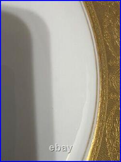 Set of 8 Royal Bavarian Hutschenreuther Antique Gold Gilt Dinner Plates