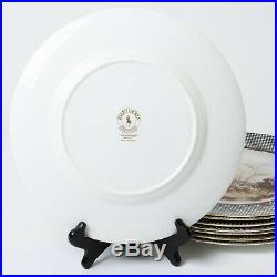 Set of 8 Wedgwood Ralph Lauren Balmoral Hunt Bone China Dinner Plates 10.75