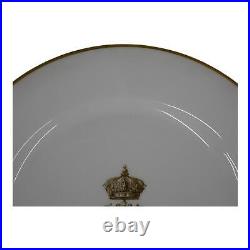 Sevres Napoleon III Service Des Bals Gold Monogram 9 Plate circa 1846 N Crown